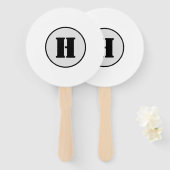EINFACHE MINIMAL MODERNE MONOGRAM ELEGANT STIL CHI FÄCHER (Vorne und Hinten)