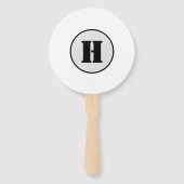 EINFACHE MINIMAL MODERNE MONOGRAM ELEGANT STIL CHI FÄCHER (Vorderseite)