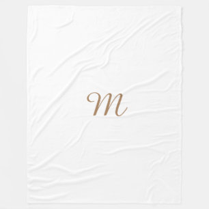 EINFACHE MINIMAL MODERNE MONOGRAM ELEGANT STIL CHI FLEECEDECKE
