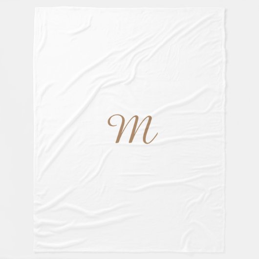 EINFACHE MINIMAL MODERNE MONOGRAM ELEGANT STIL CHI FLEECEDECKE (Vorderseite)