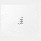 EINFACHE MINIMAL MODERNE MONOGRAM ELEGANT STIL CHI FLEECEDECKE (Vorderseite (Horizontal))