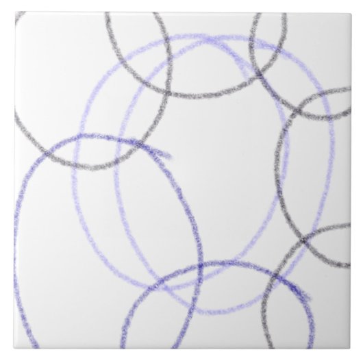 EINFACHE MINIMAL MODERNE MONOGRAM ELEGANT STIL CHI FLIESE (Vorderseite)