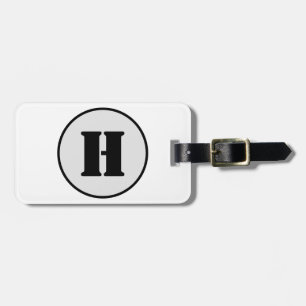 EINFACHE MINIMAL MODERNE MONOGRAM ELEGANT STIL CHI GEPÄCKANHÄNGER