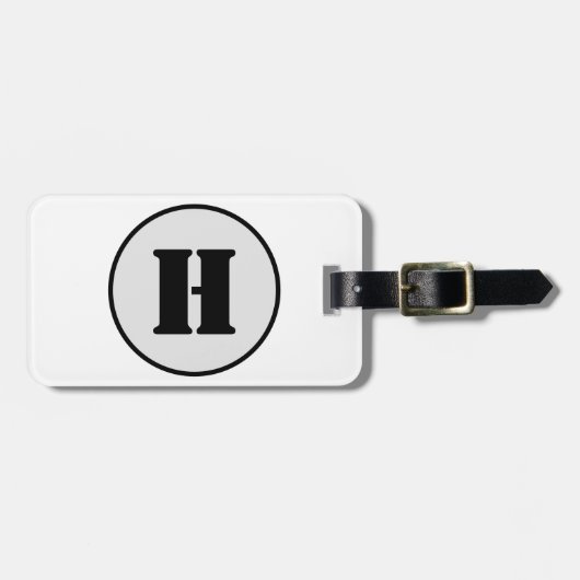 EINFACHE MINIMAL MODERNE MONOGRAM ELEGANT STIL CHI GEPÄCKANHÄNGER (Vorderseite horizontal)