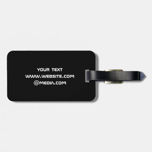 EINFACHE MINIMAL MODERNE MONOGRAM ELEGANT STIL CHI GEPÄCKANHÄNGER (Rückseite horizontal)