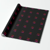 EINFACHE MINIMAL MODERNE MONOGRAM ELEGANT STIL CHI GESCHENKPAPIER (Ungerollt)