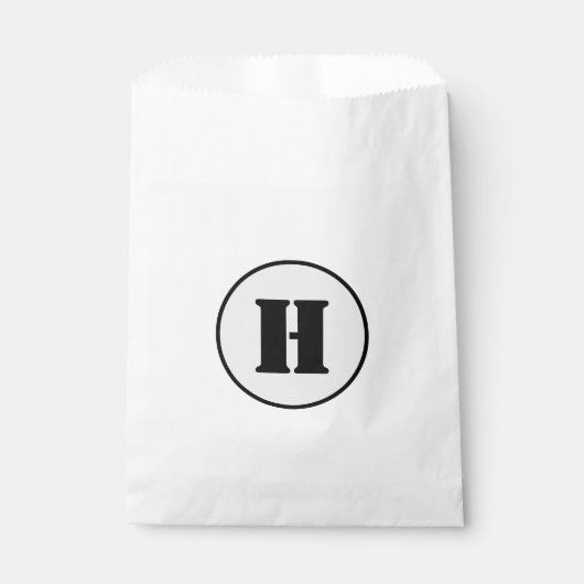 EINFACHE MINIMAL MODERNE MONOGRAM ELEGANT STIL CHI GESCHENKTÜTCHEN (Vorderseite)