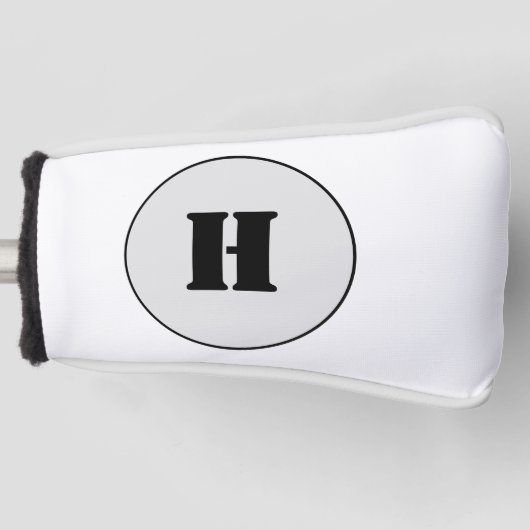 EINFACHE MINIMAL MODERNE MONOGRAM ELEGANT STIL CHI GOLF HEADCOVER (Vorderseite)