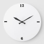 EINFACHE MINIMAL MODERNE MONOGRAM ELEGANT STIL CHI GROßE WANDUHR (Vorderseite)