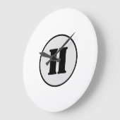 EINFACHE MINIMAL MODERNE MONOGRAM ELEGANT STIL CHI GROßE WANDUHR (Winkel)