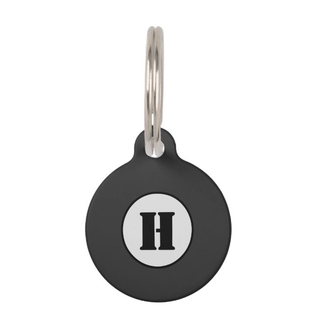 EINFACHE MINIMAL MODERNE MONOGRAM ELEGANT STIL CHI HAUSTIERMARKE (Vorderseite)