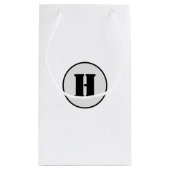 EINFACHE MINIMAL MODERNE MONOGRAM ELEGANT STIL CHI KLEINE GESCHENKTÜTE (Rückseite)
