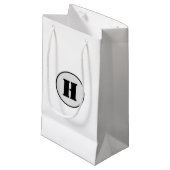 EINFACHE MINIMAL MODERNE MONOGRAM ELEGANT STIL CHI KLEINE GESCHENKTÜTE (Vorderseite Schrägansicht)
