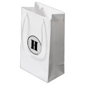 EINFACHE MINIMAL MODERNE MONOGRAM ELEGANT STIL CHI KLEINE GESCHENKTÜTE (Rückseite Schrägansicht)