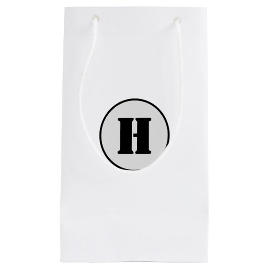 EINFACHE MINIMAL MODERNE MONOGRAM ELEGANT STIL CHI KLEINE GESCHENKTÜTE (Vorderseite)