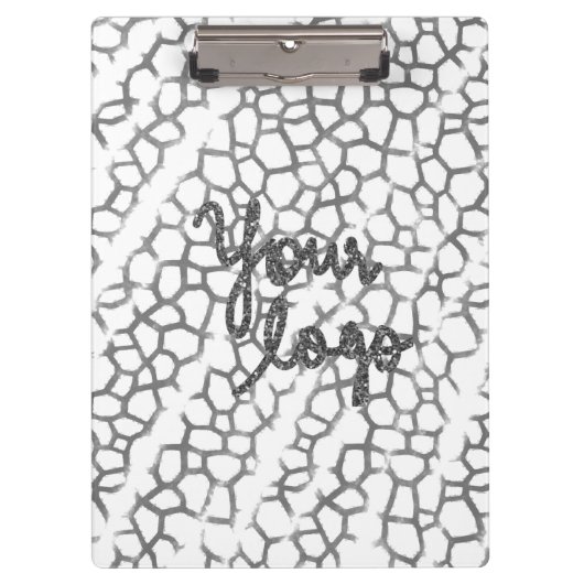 EINFACHE MINIMAL MODERNE MONOGRAM ELEGANT STIL CHI KLEMMBRETT (Vorderseite)