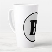 EINFACHE MINIMAL MODERNE MONOGRAM ELEGANT STIL CHI MILCHTASSE (Linke Ecke)
