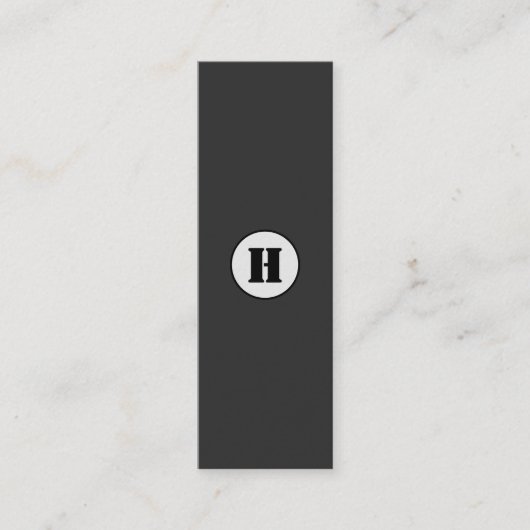 EINFACHE MINIMAL MODERNE MONOGRAM ELEGANT STIL CHI MINI VISITENKARTE (Vorderseite)