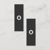 EINFACHE MINIMAL MODERNE MONOGRAM ELEGANT STIL CHI MINI VISITENKARTE (Vorne/Hinten)