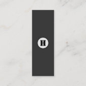EINFACHE MINIMAL MODERNE MONOGRAM ELEGANT STIL CHI MINI VISITENKARTE (Rückseite)