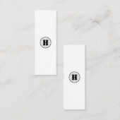 EINFACHE MINIMAL MODERNE MONOGRAM ELEGANT STIL CHI MINI VISITENKARTE (Vorne/Hinten)
