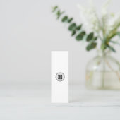 EINFACHE MINIMAL MODERNE MONOGRAM ELEGANT STIL CHI MINI VISITENKARTE (Stehend Vorderseite)
