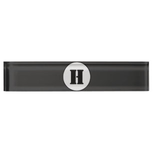 EINFACHE MINIMAL MODERNE MONOGRAM ELEGANT STIL CHI NAMENSPLAKETTE