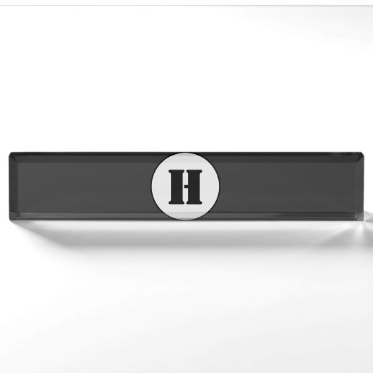 EINFACHE MINIMAL MODERNE MONOGRAM ELEGANT STIL CHI NAMENSPLAKETTE (Vorderseite)