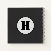 EINFACHE MINIMAL MODERNE MONOGRAM ELEGANT STIL CHI NOTIZBLOCK (Rückseite)