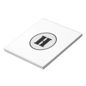 EINFACHE MINIMAL MODERNE MONOGRAM ELEGANT STIL CHI NOTIZBLOCK (Rotiert)
