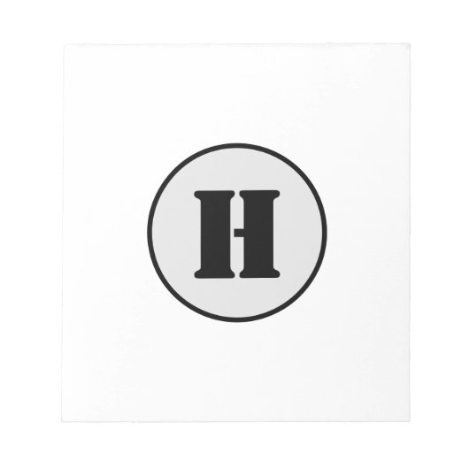 EINFACHE MINIMAL MODERNE MONOGRAM ELEGANT STIL CHI NOTIZBLOCK (Vorderseite)