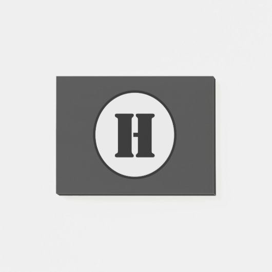 EINFACHE MINIMAL MODERNE MONOGRAM ELEGANT STIL CHI POST-IT KLEBEZETTEL (Vorderseite)