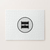 EINFACHE MINIMAL MODERNE MONOGRAM ELEGANT STIL CHI PUZZLE (Horizontal)