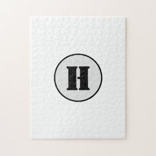 EINFACHE MINIMAL MODERNE MONOGRAM ELEGANT STIL CHI PUZZLE