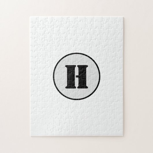 EINFACHE MINIMAL MODERNE MONOGRAM ELEGANT STIL CHI PUZZLE (Vertikal)