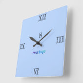 EINFACHE MINIMAL MODERNE MONOGRAM ELEGANT STIL CHI QUADRATISCHE WANDUHR (Winkel)