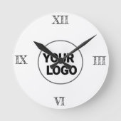 EINFACHE MINIMAL MODERNE MONOGRAM ELEGANT STIL CHI RUNDE WANDUHR (Vorderseite)