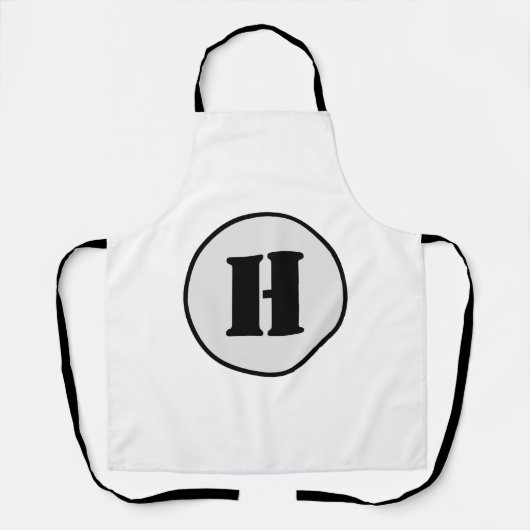 EINFACHE MINIMAL MODERNE MONOGRAM ELEGANT STIL CHI SCHÜRZE (Vorderseite)