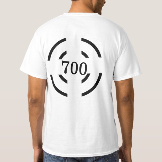 EINFACHE MINIMAL MODERNE MONOGRAM ELEGANT STIL CHI T-Shirt (Rückseite)