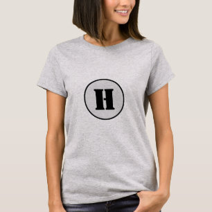 EINFACHE MINIMAL MODERNE MONOGRAM ELEGANT STIL CHI T-Shirt