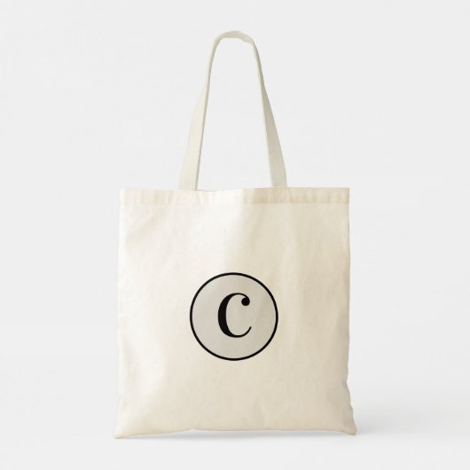 EINFACHE MINIMAL MODERNE MONOGRAM ELEGANT STIL CHI TRAGETASCHE (Rückseite)