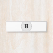 EINFACHE MINIMAL MODERNE MONOGRAM ELEGANT STIL CHI TÜRSCHILD (Vorderseite )