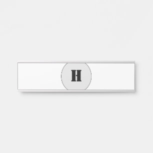 EINFACHE MINIMAL MODERNE MONOGRAM ELEGANT STIL CHI TÜRSCHILD