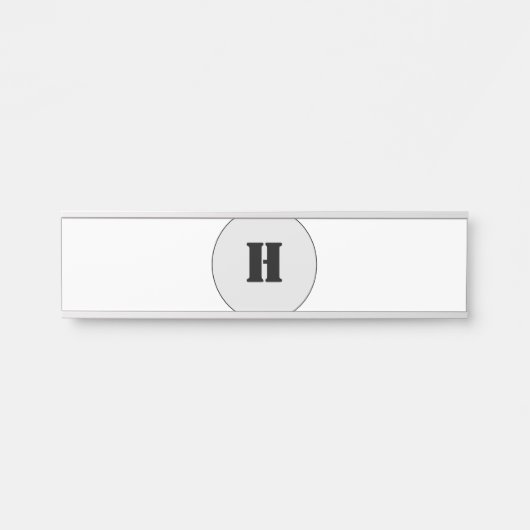 EINFACHE MINIMAL MODERNE MONOGRAM ELEGANT STIL CHI TÜRSCHILD (Vorderseite )