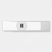 EINFACHE MINIMAL MODERNE MONOGRAM ELEGANT STIL CHI TÜRSCHILD (Vorderseite )