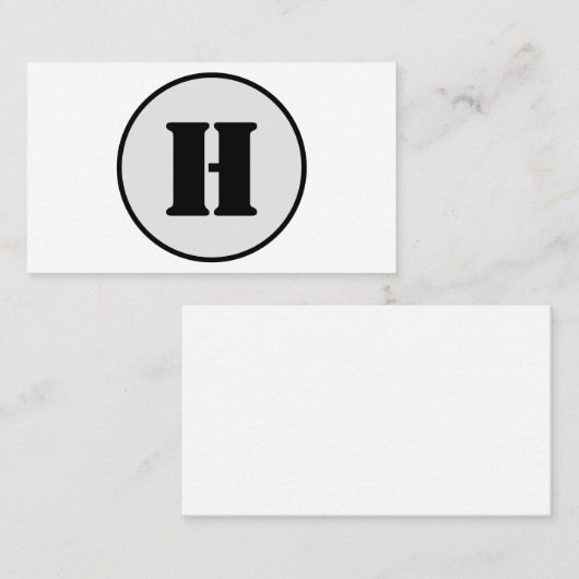 EINFACHE MINIMAL MODERNE MONOGRAM ELEGANT STIL CHI VISITENKARTE (Vorne/Hinten)