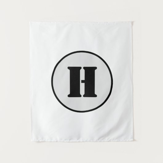 EINFACHE MINIMAL MODERNE MONOGRAM ELEGANT STIL CHI WANDTEPPICH (Vorderseite)
