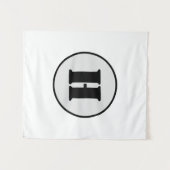 EINFACHE MINIMAL MODERNE MONOGRAM ELEGANT STIL CHI WANDTEPPICH (Vorderseite (Horizontal))