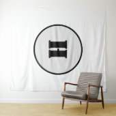 EINFACHE MINIMAL MODERNE MONOGRAM ELEGANT STIL CHI WANDTEPPICH (Beispiel (Horizontal))