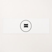 EINFACHE MINIMAL MODERNE MONOGRAM ELEGANT STIL CHI YOGAMATTE (Vorderseite (Horizontal))